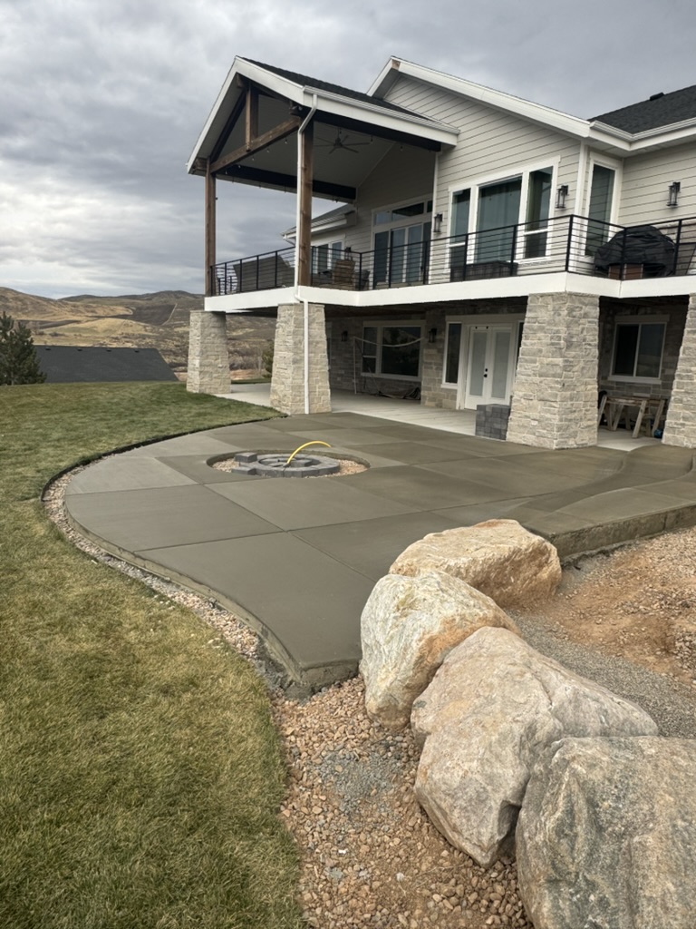 Concrete & Hardscape Contractor in Clearfield, Utah hardscape and concrete project by EC Hardscape & Concrete