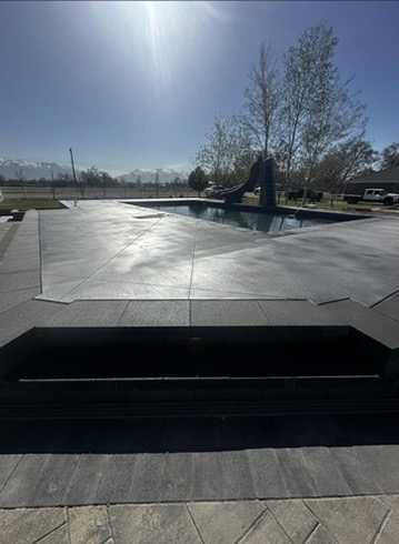 Concrete Pool Deck Dark