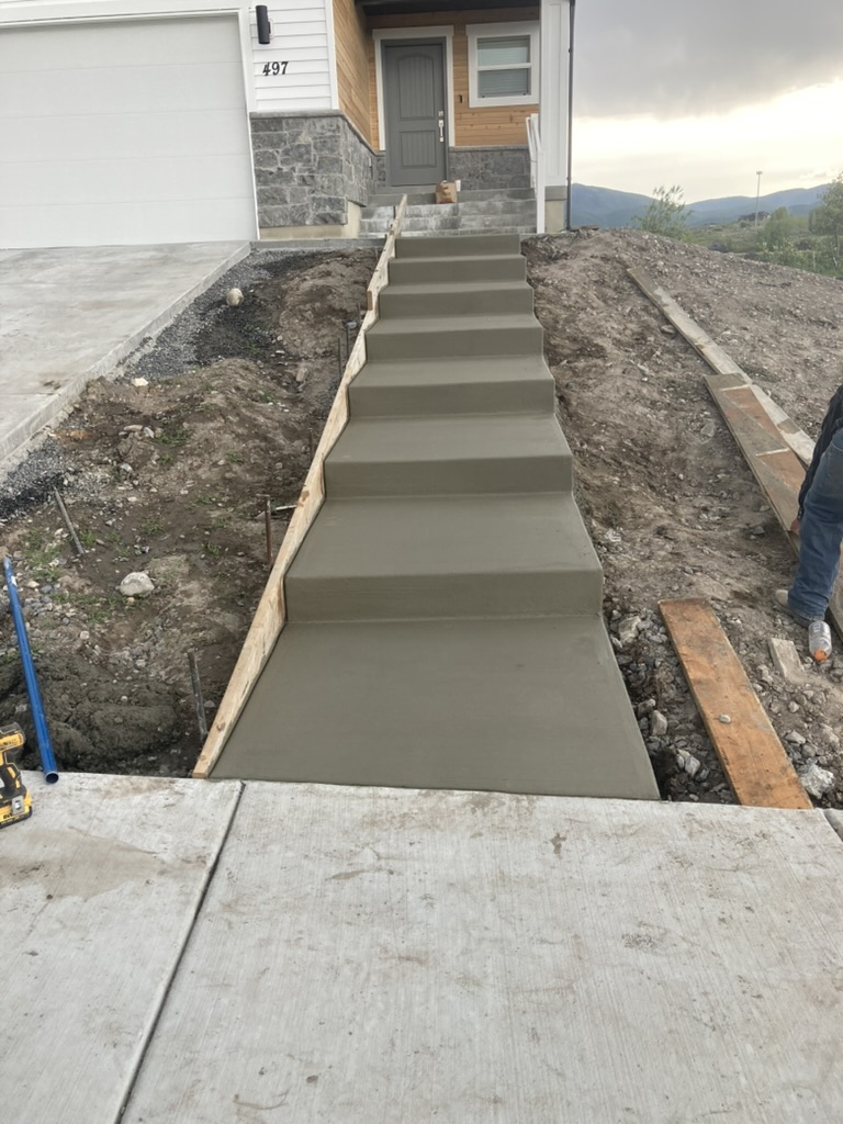 Concrete Steps Fresh Pour