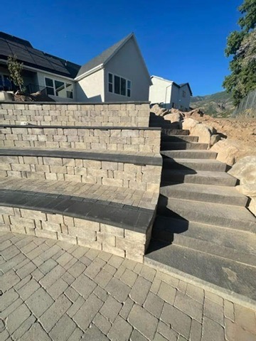 Retaining Wall Paver Steps